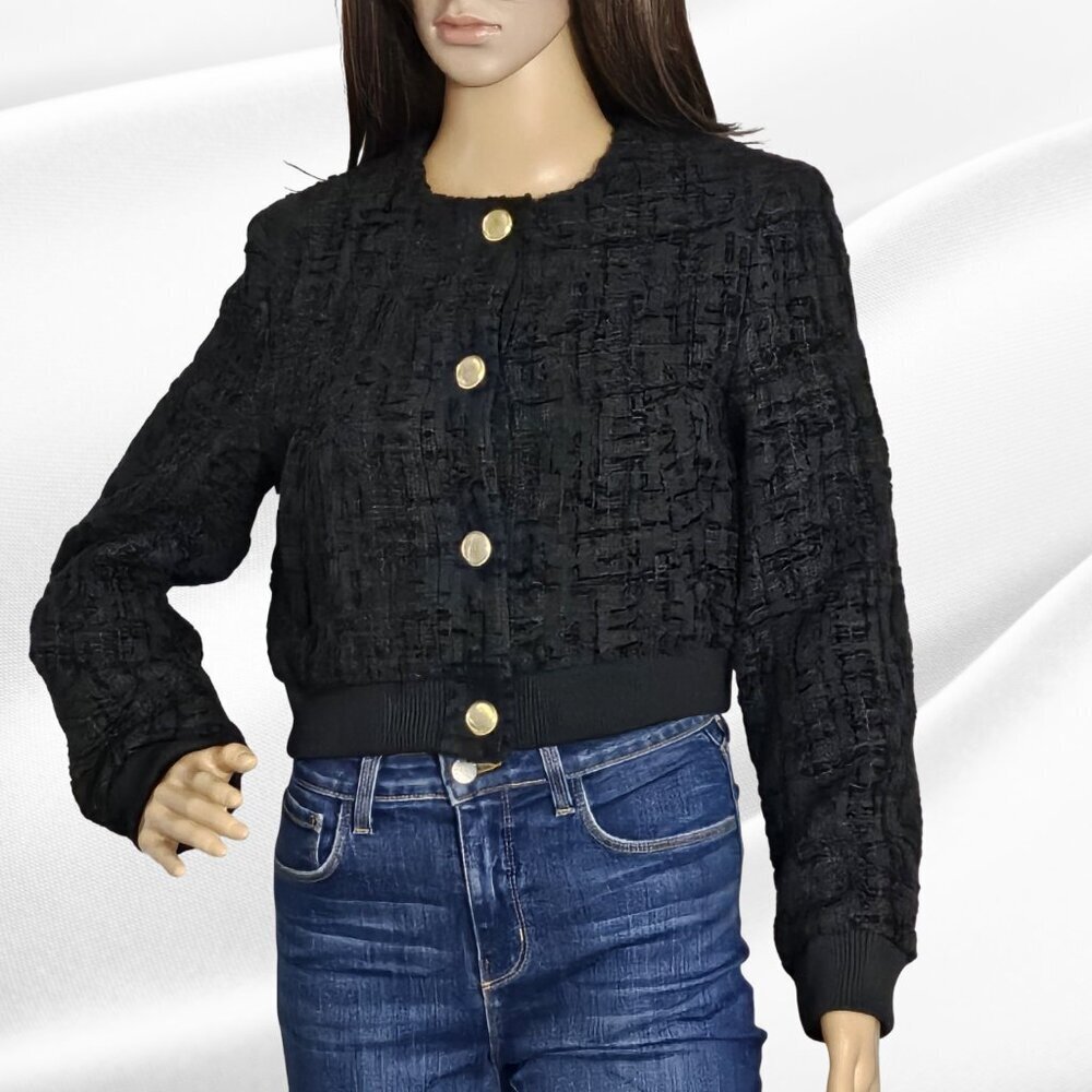 2/$50 Zara Black Short Waist Blazer Jacket Size S Cropped Style